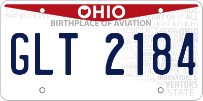 OH license plate GLT2184