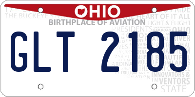 OH license plate GLT2185