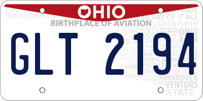 OH license plate GLT2194