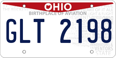 OH license plate GLT2198