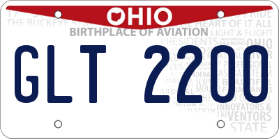 OH license plate GLT2200