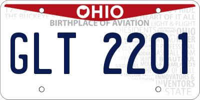 OH license plate GLT2201