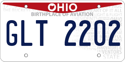 OH license plate GLT2202