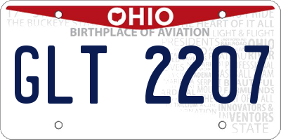 OH license plate GLT2207