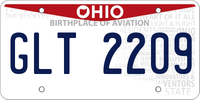 OH license plate GLT2209