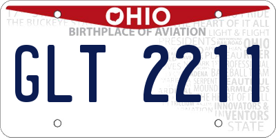 OH license plate GLT2211