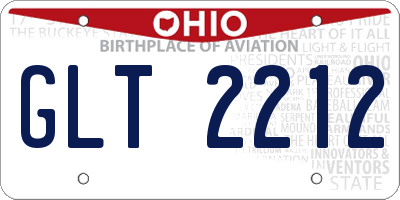 OH license plate GLT2212