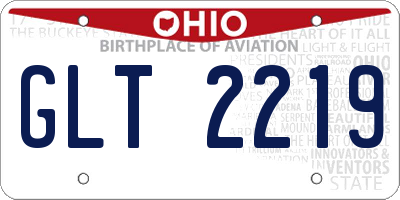 OH license plate GLT2219