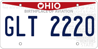 OH license plate GLT2220