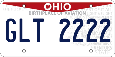 OH license plate GLT2222