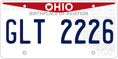 OH license plate GLT2226