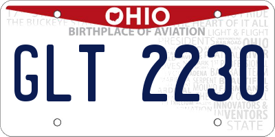 OH license plate GLT2230