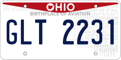 OH license plate GLT2231