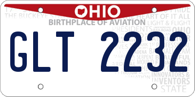 OH license plate GLT2232