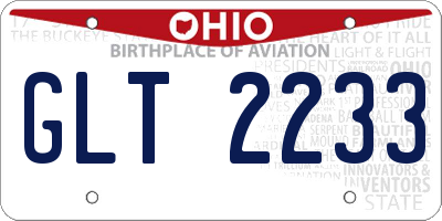 OH license plate GLT2233