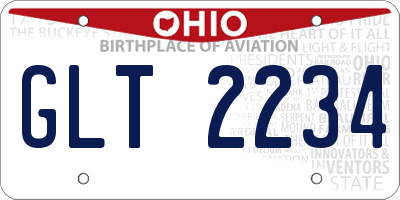 OH license plate GLT2234
