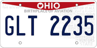 OH license plate GLT2235