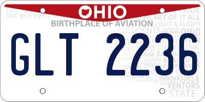 OH license plate GLT2236