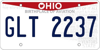 OH license plate GLT2237