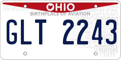 OH license plate GLT2243