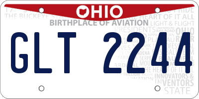 OH license plate GLT2244