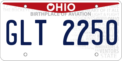 OH license plate GLT2250