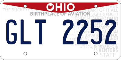 OH license plate GLT2252