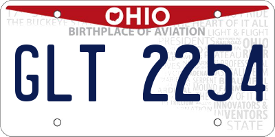OH license plate GLT2254