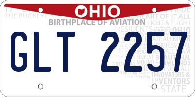 OH license plate GLT2257