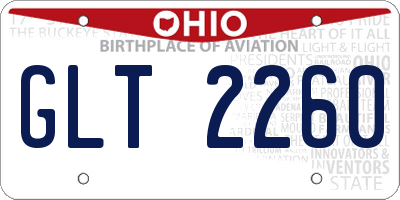 OH license plate GLT2260