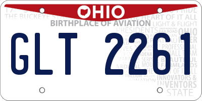 OH license plate GLT2261