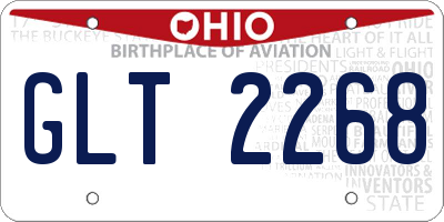 OH license plate GLT2268