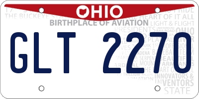 OH license plate GLT2270