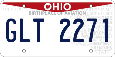 OH license plate GLT2271