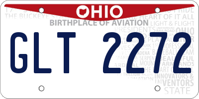 OH license plate GLT2272