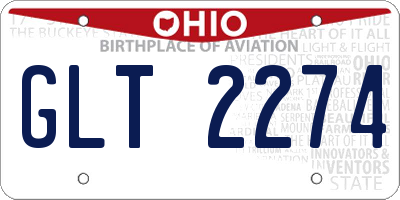 OH license plate GLT2274