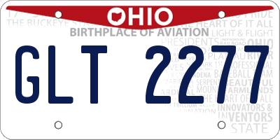 OH license plate GLT2277