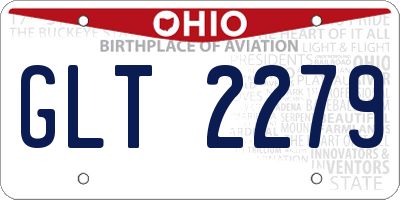 OH license plate GLT2279
