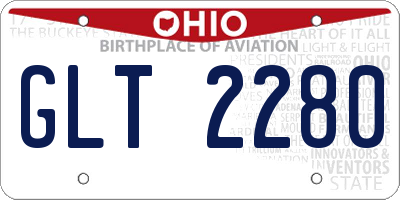 OH license plate GLT2280