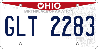OH license plate GLT2283