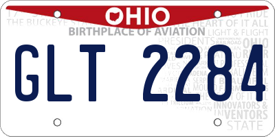 OH license plate GLT2284