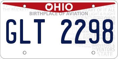 OH license plate GLT2298