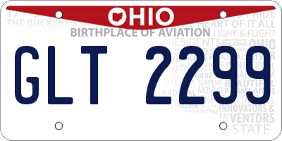 OH license plate GLT2299