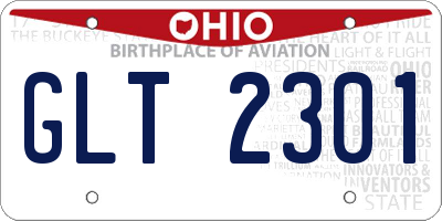 OH license plate GLT2301