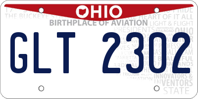 OH license plate GLT2302