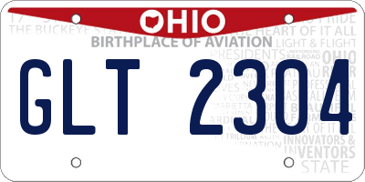 OH license plate GLT2304