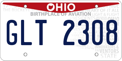 OH license plate GLT2308