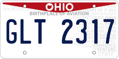 OH license plate GLT2317