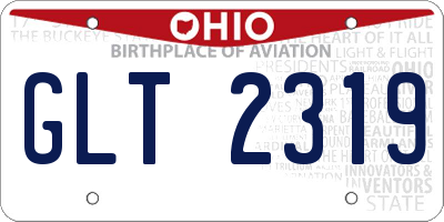 OH license plate GLT2319