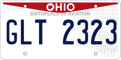 OH license plate GLT2323
